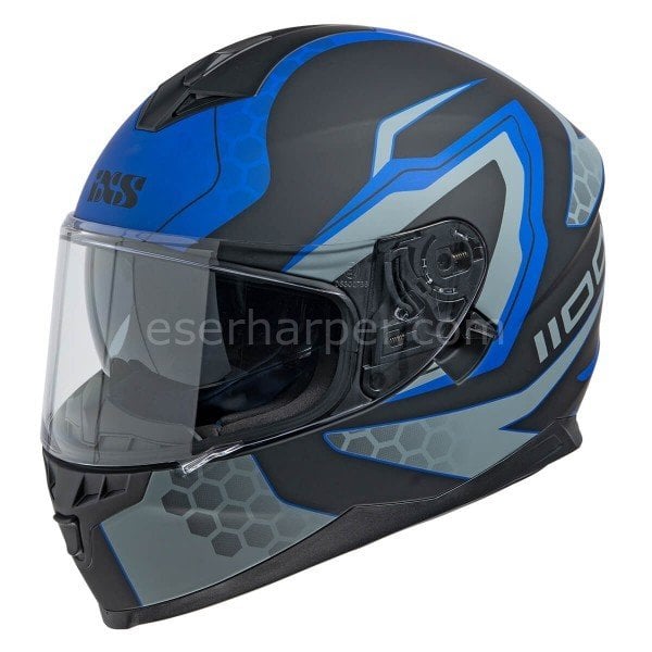 FULL FACE HELMET IXS1100 2.2 BLACK MATT-BLUE