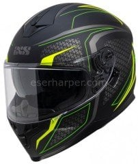 FULL FACE HELMET IXS1100 2.4 MATT BLACK-NEON YELLOW