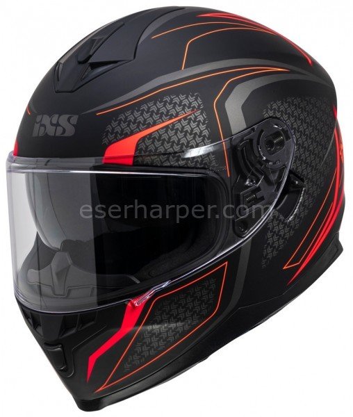 FULL FACE HELMET IXS1100 2.4 MATT BLACK-RED