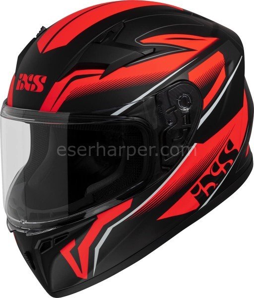 FULL-FACE HELMET IXS136 2.0 KIDS BLACK MATT-RED