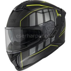 FULL-FACE HELMET IXS422 FG 2.1 BLACK MATT-YELLOW FLUO