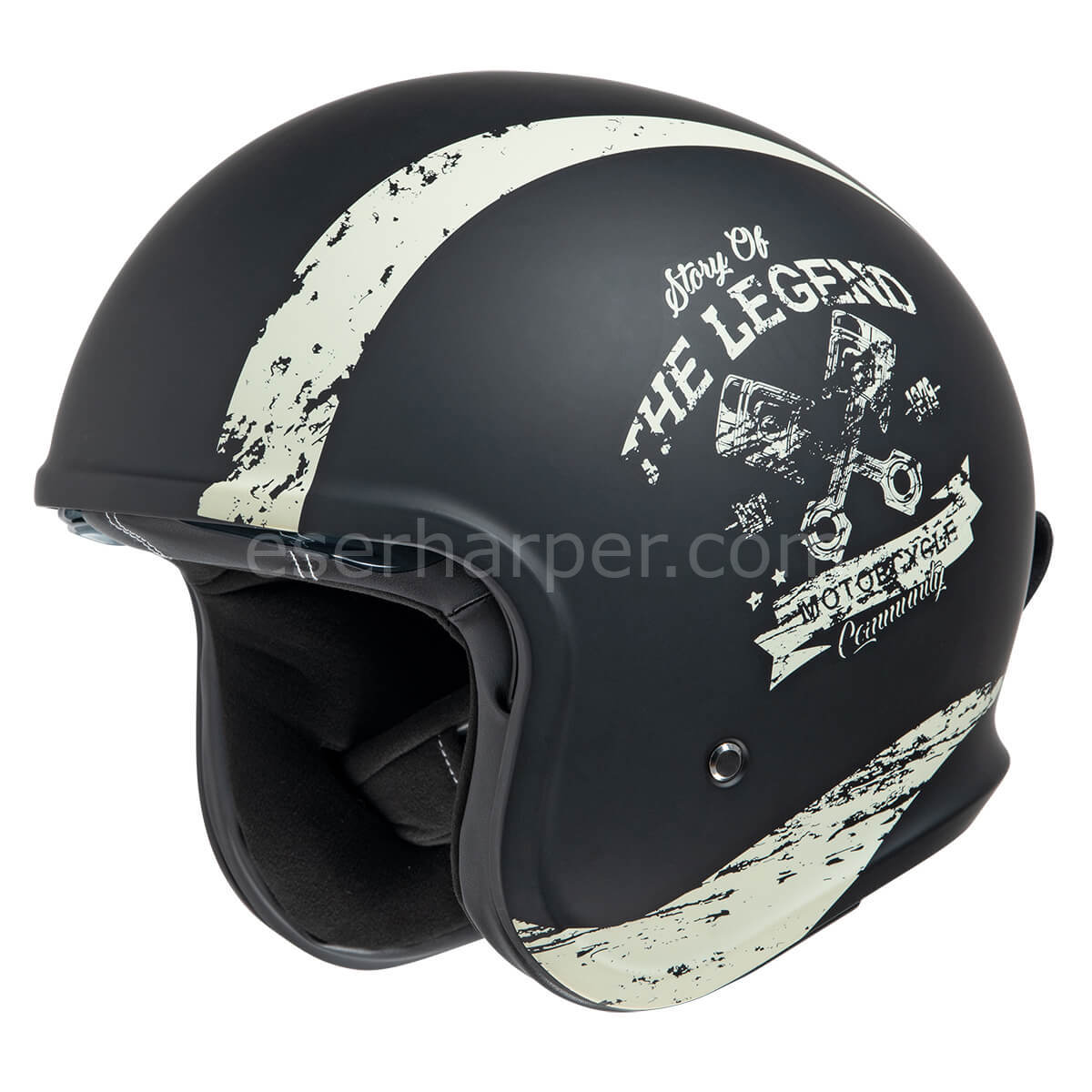 JET HELMET IXS880 2.0 BLACK MAT-IVORY