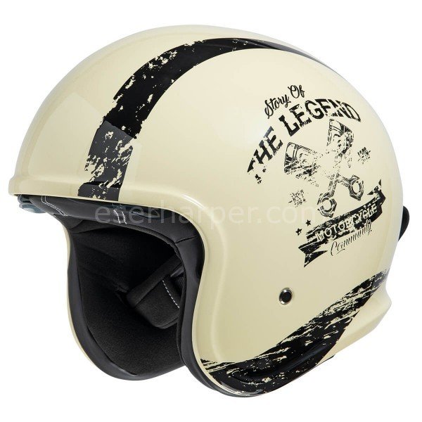 JET HELMET IXS880 2.0 IVORY MAT-BLACK