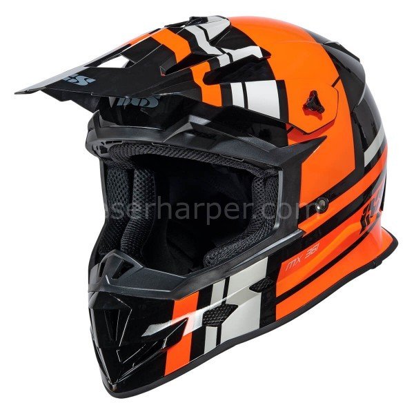 MOTOCROSS HELMET IXS361 2.3 BLACK-ORANGE-GREY