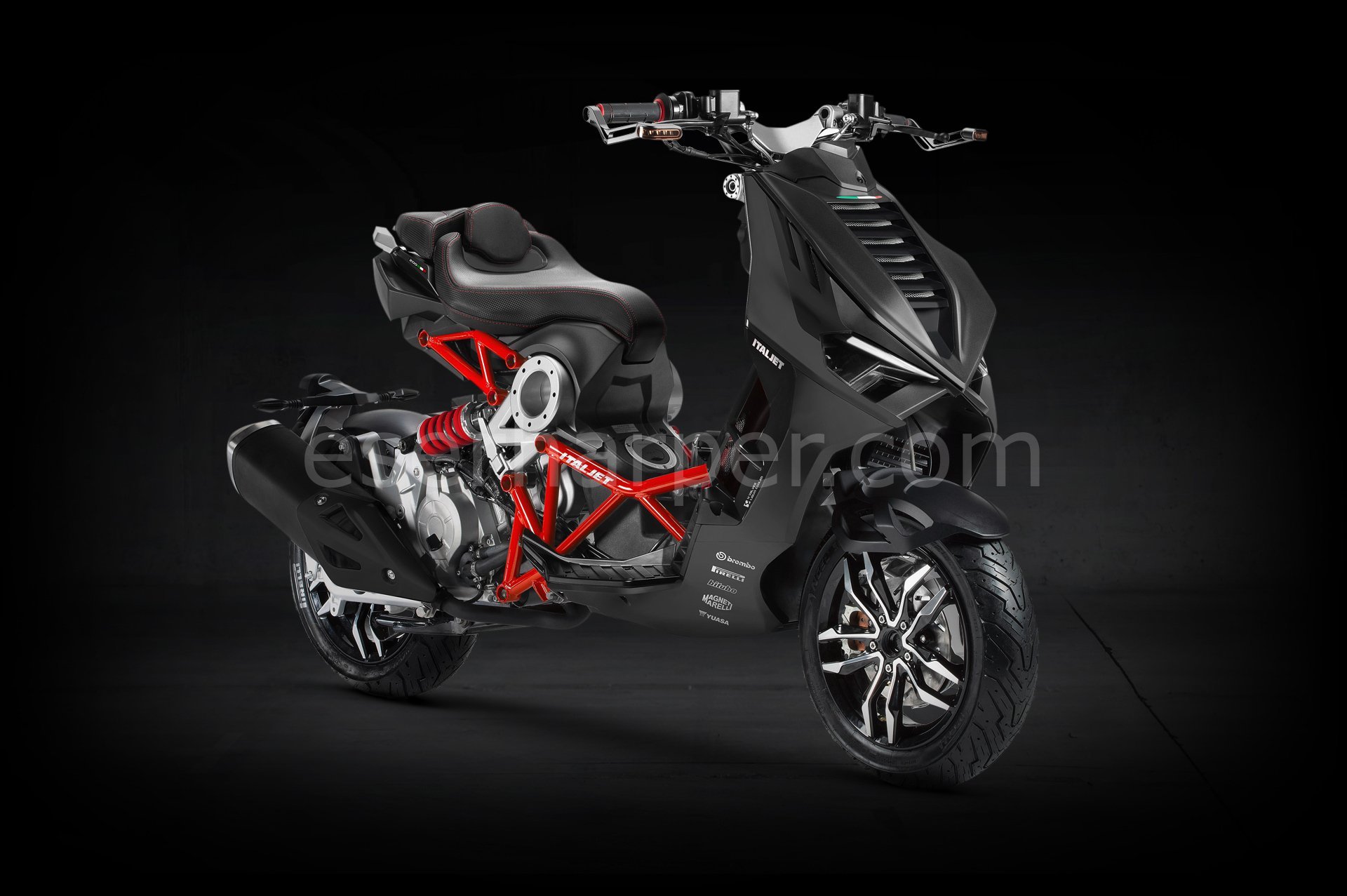 Italjet Dragster 200 Black/Gray/Red