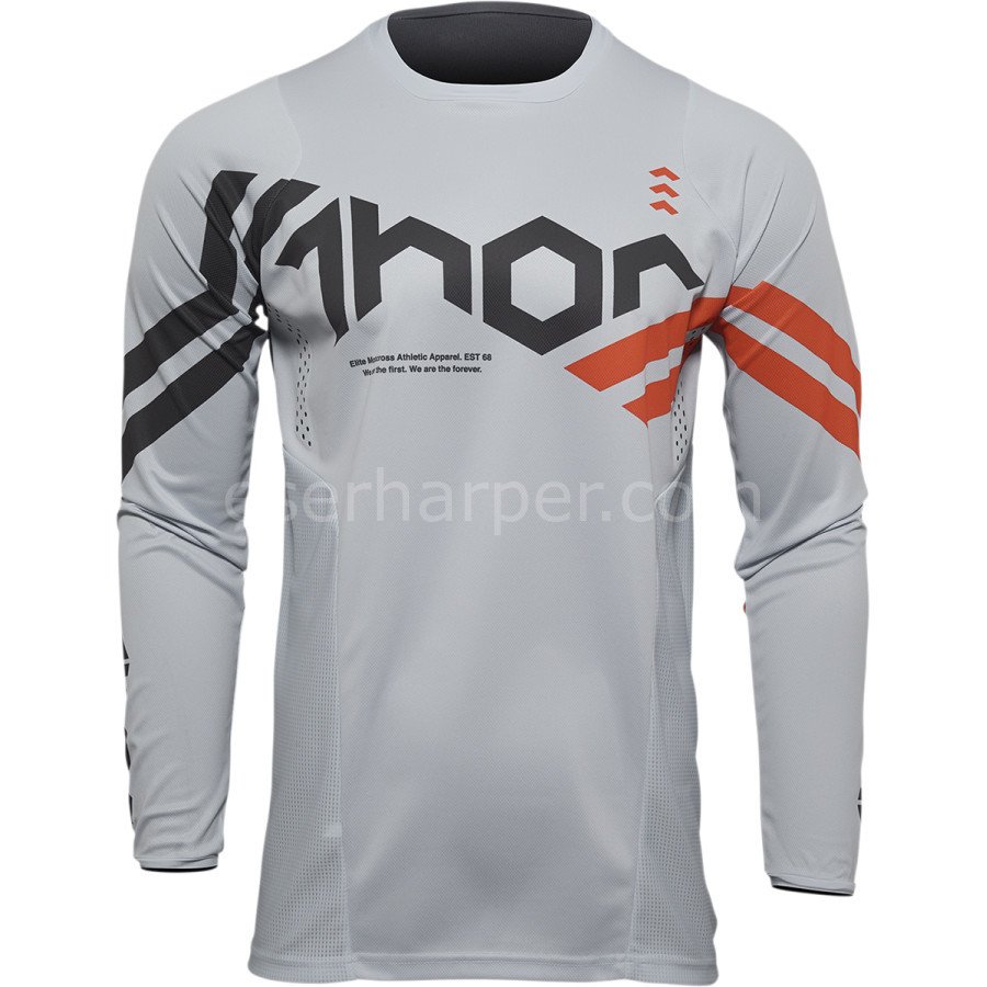 PULSE CUBE LIGHT GRAY/RED ORANGE JERSEY