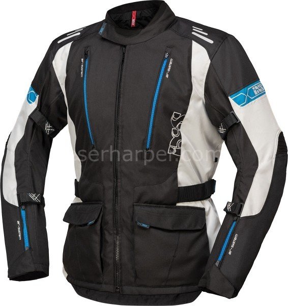 TOUR JACKET LORIN-ST BLACK-LIGHT GREY-BLUE