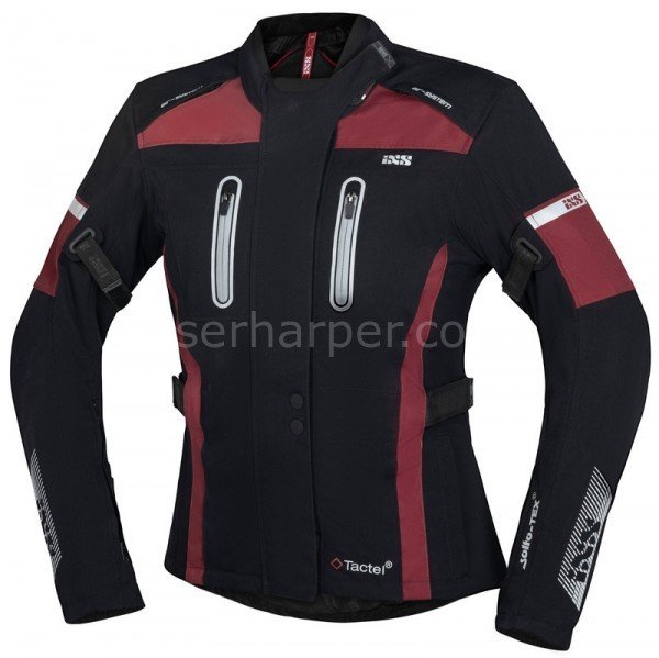 TOUR WOMEN`S JACKET PACORA-ST BLACK-BORDEAUX