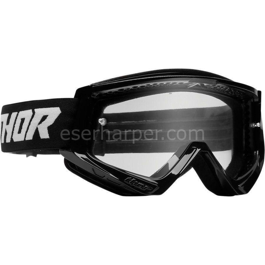 COMBAT RACER BLACK WHITE GOGGLE