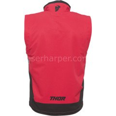 WARM UP VEST RED BLACK